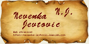 Nevenka Jevtović vizit kartica
